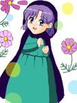  akazukin_chacha flower hood purple_hair standing yakko 