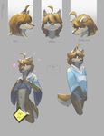  &lt;3 2015 absurd_res anthro barely_visible_genitalia black_nose blue_eyes blush bottomless briefs brown_hair canine censored cheerful clothed clothing clothing_lift digital_media_(artwork) hair hi_res long_hair loverslessthanthree male mammal morenatsu navel penis penis_base shirt shirt_lift shun_(morenatsu) shy solo standing subtle_penis underwear wolf young 