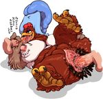  2017 anatomically_correct animal_genitalia anthro avian beak bird blush breasts chicken clara_cluck cloaca dirty_feet disney drooling excessive_pussy_juice feathers fellatio female foot_focus lying nezumi nude on_back open_mouth oral penetration penis pussy_juice saliva sex solo text translation_request vaginal 