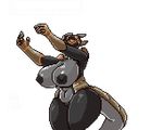  2017 5_fingers :3 alpha_channel angry animated annoyed anthro areola big_breasts big_butt black_hair black_nipples black_sclera black_skin breast_fondling breast_grab breasts butt butt_jiggle butt_slap claudia_(averyshadydolphin) clover collar cute dark_skin digital_media_(artwork) dragon duo eyebrows eyelashes eyes_closed fangs female fondling gittigiti grey_skin hair half-closed_eyes hand_on_breast holding_breast huge_breasts long_hair looking_back looking_down looking_up loop markings multicolored_skin navel nipples nude open_mouth orange_eyes orange_markings pixel_(artwork) pixel_animation pussy raised_arm red_eyes red_markings sigh simple_background slap smile standing surprise thick_thighs transparent_background voluptuous wide_hips yaojou 