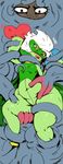  belly belly_grab blush breasts digital_media_(artwork) fauna female flora green_skin grope hi_res humanoid looking_at_viewer navel nintendo not_furry nude pok&eacute;mon red_eyes redfred roserade small_breasts struggling sweat tangrowth tentacles thick_thighs thigh_grab video_games wide_hips 