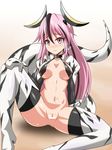  1girl blush breasts eleking large_breasts tail ultra_kaijuu_gijinka_keikaku 