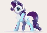  2017 blue_eyes clothed clothing cutie_mark equine female feral friendship_is_magic hair hi_res horn legwear looking_at_viewer mammal my_little_pony ncmares open_mouth purple_hair rarity_(mlp) smile socks solo unicorn 