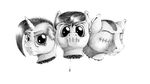  2017 black_and_white blood decapitation earth_pony equine female feral floor_tom friendship_is_magic gore greyscale horn horse male mammal monochrome my_little_pony pencil_(artwork) peppermint_flitter pony shining_seashell simple_background stallionslaughter traditional_media_(artwork) unicorn white_background 