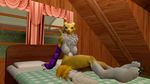  anthro bedroom big_breasts digimon female looking_at_viewer nude realistic renamon solo yifflordomar 