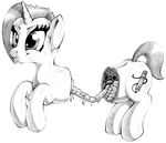  2017 black_and_white cut_in_half cutie_mark equine fan_character female feral friendship_is_magic gore greyscale guts horn horse mammal monochrome my_little_pony pencil_(artwork) peppermint_flitter pony simple_background solo stallionslaughter traditional_media_(artwork) unicorn white_background 
