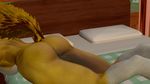  anthro bedroom digimon female lying nude on_front realistic renamon solo yifflordomar 