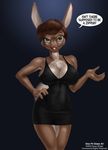  2003 breasts clothing doug_winger dress eyewear female glasses lagomorph mammal nipples rabbit solo text 