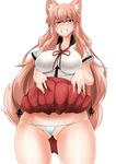  animal_humanoid big_breasts blush breasts brown_hair camel_toe canine clothing female flashing fox fox_humanoid hair humanoid mammal pose smile solo tight_clothing underwear virus_otaku 