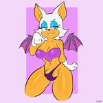  2017 anthro bat bat_wings black_nose breasts bulge clothing dickgirl eyelashes eyeshadow footwear intersex looking_at_viewer makeup mammal membranous_wings nope_wpng rouge_the_bat shoes simple_background smile solo sonic_(series) video_games wings 