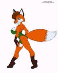  1998 balls breasts canine dickgirl doug_winger fox intersex mammal nipples nude solo 