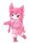  cat cat_busters furry green_eyes handjob japanese_clothes long_hair penis pink_hair wa_hito_uppe 