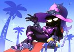  armor breasts cleavage clothed clothing crossgender female footwear gauntlets gloves glowing glowing_eyes hat high_heels ickleseed league_of_legends looking_at_viewer riot_games shoes solo swimsuit veigal veigar video_games witch_hat yellow_eyes 