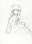  akazukin_chacha cosplay magical_princess open_eyes santa sitting sketch 