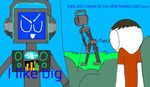  anthro baby_got_back bushes comic eyes_closed fandroid headphones human jukebox loudandproudfangirl machine mammal ms_paint robot screen_face text twerking 