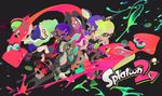  bike_shorts gun inkling_(splatoon) megane nintendo pointy_ears splatoon wallpaper 