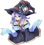  ariel_priestess_of_the_nekroz blue_eyes blue_hair blush duel_monster hat highres long_hair looking_at_viewer normaland solo witch_hat yuu-gi-ou 
