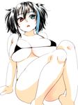  black_bra black_hair blue_eyes breasts heterochromia large_breasts red_eyes tagme utau yokune_ruko 