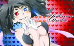  black_hair blue_eyes blush glove heterochromia red_eyes smile tagme utau yokune_ruko 