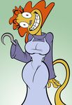 big_breasts breasts cat dr._hutchison dr_hutchison feline female grin hair hook mammal nightmare_fuel oddly_sexy orange_hair rocko&#039;s_modern_life rocko's_modern_life solo unknown_artist voluptuous wide_hips 