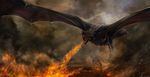  2017 ambiguous_gender dragon feral fire flying isvoc membranous_wings open_mouth solo teeth tongue wings wyvern 