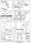  big_penis comic english_text erection foreskin hi_res lief_(ahrakoonem) male neokat omorashi peeing penis running speech_bubble text toilet tradition urinal urine 