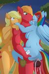  2017 absurd_res anthro anthrofied applejack_(mlp) big_macintosh_(mlp) blonde_hair blush breasts brother brother_and_sister butt cainesart cum cum_in_pussy cum_inside cum_on_face cutie_mark earth_pony equine feathered_wings feathers female freckles friendship_is_magic green_eyes group hair hand_on_shoulder hi_res horse male male/female male_penetrating mammal multicolored_hair my_little_pony nude outside pegasus penetration penis pony pussy rainbow_dash_(mlp) rainbow_hair sex sibling sister tongue tongue_out vaginal vaginal_penetration wings 