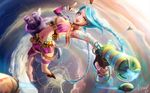  bikini_armor gun jinx league_of_legends tattoo weapon 