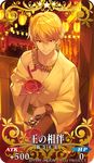  alcohol blonde_hair bracelet craft_essence cup earrings fate/grand_order fate/zero fate_(series) gilgamesh gourd japanese_clothes jewelry kimono male_focus necklace off_shoulder official_art red_eyes sakazuki sake shirabi solo tattoo 