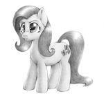  2017 black_and_white cutie_mark earth_pony equine female feral fluttershy_(mlp) friendship_is_magic greyscale horse mammal monochrome my_little_pony pencil_(artwork) pony simple_background solo stallionslaughter traditional_media_(artwork) white_background 