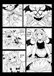  alternate_costume anger_vein animal_ears ass bat_wings bed bell bow chinese comic detached_collar enmaided fake_animal_ears fangs fangs_out fkey garter_straps greyscale hair_bow highres izayoi_sakuya jingle_bell left-to-right_manga lying maid monochrome multiple_girls on_back panties patchouli_knowledge paw_pose pillow remilia_scarlet straddling sweatdrop thighhighs touhou translated underwear wings wrist_cuffs 