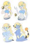  anthro apple blonde_hair breast_expansion breasts eyewear female food fruit glasses hair human mammal mareep nintendo open_mouth pok&eacute;mon sequence solo surprise transformation unknown_artist video_games 