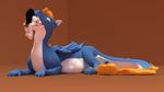  2017 4_toes blue_skin brown_background bulge cutie_mark dragon duo equine faceless_male feral hair interspecies lying male mammal multicolored_skin my_little_pony nyama on_front oral_vore orange_eyes orange_hair pegasus percy_technic scalie semi_feral simple_background size_difference toes tongue tongue_out vore white_skin wings yellow_eyes 