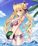  bikini cleavage date_a_live hoshimiya_mukuro signed swimsuits tsubasaki 