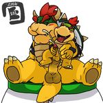  2016 3_toes age_difference anal anal_penetration balls beige_scales big_balls big_penis black_eyes bowser bowser_jr. bowserboy101 chair_position claws cub cum cumshot digital_media_(artwork) ejaculation fangs from_behind_position green_scales hair hand_on_body horn humanoid_penis incest koopa looking_down male male_penetrating mario_bros masturbation nintendo open_mouth orgasm penetration penis red_hair scales scalie sex signature simple_background size_difference small_balls small_penis spiked_bracelets tight_fit toes video_games white_background yellow_balls yellow_penis yellow_scales young 