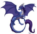  alpha_channel claws dragon feral hair horn membranous_wings purple_hair scalie silvermoonfox simple_background solo transparent_background western_dragon wings 