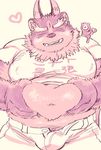  &lt;3 4_ears belly clothing male multi_ear navel obese overweight shirt shorts smile third_eye tokyo_afterschool_summoners tsathoggua 