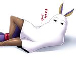  &lt;o&gt;_&lt;o&gt; arm_support bare_legs bed_sheet commentary commentary_request dark_skin fate/grand_order fate_(series) legs long_hair looking_at_viewer low-tied_long_hair lying medjed nitocris_(fate/grand_order) nitocris_(swimsuit_assassin)_(fate) nokoppa on_side pantyhose pose purple_hair shadow simple_background solo very_long_hair white_background 