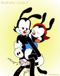  anal animaniacs clothing cum hat incest male male/male masturbation penis shirt stefanescu tongue tongue_out wakko_warner warner_brothers yakko_warner 