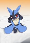  artist_request furry lucario open_mouth pokemon pussy red_eyes uncensored 