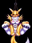  2017 andersonicth anthro anus areola bdsm big_breasts blush bondage bound breasts digimon dripping erect_nipples female frogtied fucked_silly hands_behind_back hi_res legs_tied looking_pleasured nipples nude open_mouth pussy pussy_juice renamon restrained solo suspension tongue tongue_out 