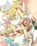  :d :o ;d ^_^ ass bismarck_(kantai_collection) blonde_hair blue_eyes blush breast_hold breasts closed_eyes cup drunk grey_hair hair_between_eyes iowa_(kantai_collection) kantai_collection large_breasts light_brown_hair long_hair maicching_machiko-sensei multiple_girls naked_towel nonco nude one_eye_closed open_mouth outstretched_arms parody pola_(kantai_collection) sidelocks size_difference smile star star-shaped_pupils symbol-shaped_pupils teacup towel u-511_(kantai_collection) v-shaped_eyebrows warspite_(kantai_collection) 