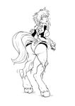  anthro asuka_langley_soryu breasts butt clothing equine jitenshasw mammal open_mouth solo standing torn_clothing transformation 