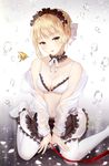  :o absurdres air_bubble animal apron artoria_pendragon_(all) bangs bikini bikini_under_clothes black_apron black_choker blonde_hair bound bound_fingers bow braid breasts bubble choker cleavage commentary_request fate/grand_order fate_(series) fish french_braid frilled_apron frilled_bikini_top frilled_choker frilled_skirt frills full_body hair_bow hair_bun hair_ornament highres hood hood_down hoodie jacket junpaku_karen lens_flare long_sleeves looking_at_viewer maid_headdress medium_breasts midriff navel neck_ribbon open_clothes open_hoodie open_mouth pantyhose parted_lips petals platinum_blonde_hair ponytail red_ribbon ribbon saber_alter see-through short_hair sidelocks sitting skirt solo spaghetti_strap sparkle stomach strap_gap swimsuit underwater waist_apron wariza water_drop white_bikini_top white_bow white_hoodie white_jacket white_legwear white_ribbon yellow_eyes 