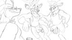  2017 balls bottomless cervine clothed clothing deer digital_media_(artwork) eyewear flaccid furfragged hi_res imminent_rape imminent_sex male male/male mammal monochrome moobs penis simple_background sino sketch slightly_chubby smile surprise white_background 