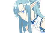  armor asuna_(sao) asuna_(sao-alo) blue_eyes blue_hair breastplate highres keiji_(thefrontofarmament) long_hair pointy_ears sidelocks sketch solo sword_art_online upper_body white_background 