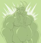  anthro anti_dev armpit_hair dragon green_background hi_res hybrid male musclegut muscular muscular_male nude pubes simple_background solo 