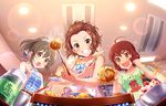  3girls blush brown_air dress green_eyes idolmaster idolmaster_cinderella_girls idolmaster_cinderella_girls_starlight_stage multiple_girls namba_emi short_hair smile 