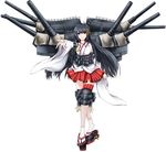  black_hair fusou_(kantai_collection) kantai_collection long_hair mecha miko personification red_eyes warrior 