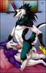  anal anthro anus bed ckok fingers penetration penis sergal silvergrin sucking tongue two 